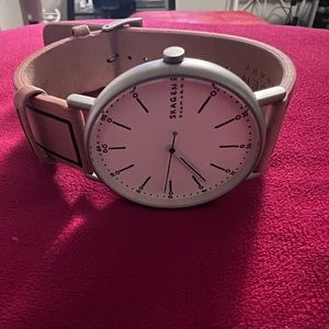 Skagen Signatur Sketchables Leather Watch Set